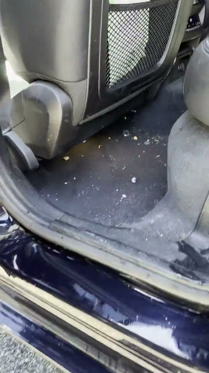 Car detailing — interior before cleaning