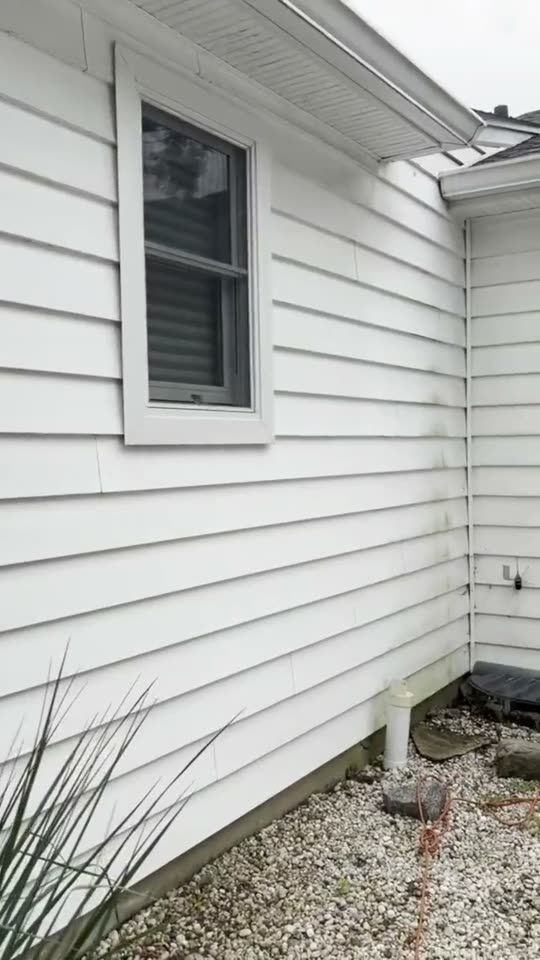 Before and after power washing — example 4